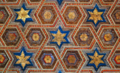 Detail of the coffered ceiling of the Auditorium of the University of Alcalá (Spain, 1520).