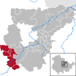 Kaart van Verwaltungsgemeinschaft Kranichfeld