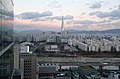 Tancheon, trung tâm thi bằng lái xe Gangnam và Lotte World Tower nhìn từ Gangnam-gu