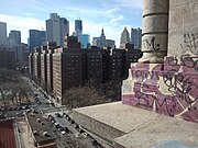 Public housing in the foreground in the Lower East Side