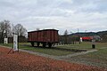 Wagon-exposition et monument du mémorial du KZ Hessental.