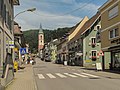 Zell im Wiesental, katholische Stadtpfarrkirche in der Strasse