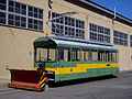 Umgebauter Wagen 1354 als XE 4/4 1924 (Schneepflung) im Depot Irchel