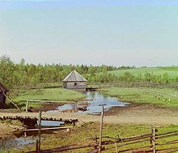 Photo de la source de la Volga, 1910, par Sergueï Prokoudine-Gorski