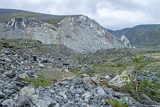 Halden der Lagerstätte Kukiswumtschorr