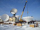 Монтаж спутниковой антенны центральной станция транспортной сети VSAT, ЦСС АзимутН