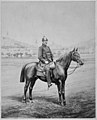 Otto von Bismarck zu Pferde am 1. Juli 1866