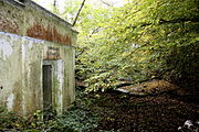 Das alte Lösnicher Wasserwerk von 1927 2013 nahe dem ehemaligen römischen Gutshof im Lösnicher Hinterwald