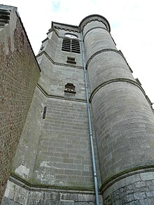 Photographie montrant le clocher de l'église