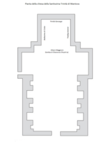 Plattegrond van de kerk van de Allerheiligste Drievuldigheid