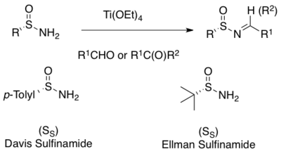 Preparation of chiral N-sulfinyl imines