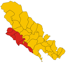 Comunità montana della Riviera Spezzina – Mappa