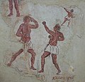 Fresco depicting ancient boxers