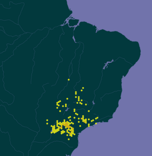 Distribuição de Astyanax paranae