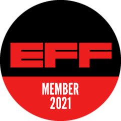 Electronic Frontier Foundation member badge