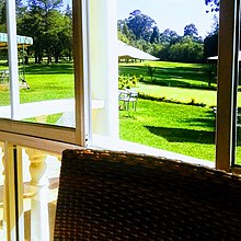 The breakfast room at Eldoret Club, overlooking the golf course EldoretClubBreakfastRoom.jpg