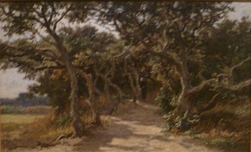 Tableau d'Euphrosine Beernaert, Bois dans les dunes à Domburg, 1873