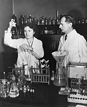 Gerty Cori and Carl Cori jointly won the Nobel Prize in 1947 for their discovery of the Cori cycle at RPMI. Gerty Theresa Radnitz Cori (1896-1957) and Carl Ferdinand Cori - restoration1.jpg