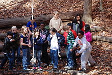 A group of people forming a strategy Hemlock Overlook - Peanut Butter Pit - 01.jpg