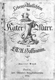 Le Chat Murr de E.T.A. Hoffmann, édition de 1855.