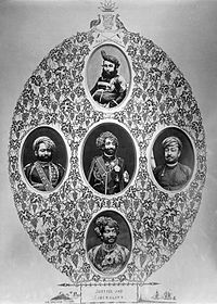 Junagadh Nawab's and state officials, 19th century.jpg