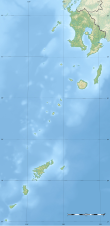 横峯遺跡の位置（鹿児島県内）