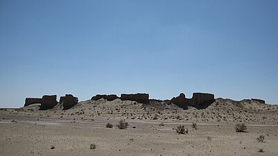 Ruines d'une forteresse en juillet 2009.