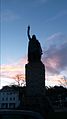 King Alfred the Great's statue at sunrise