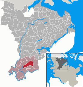 Poziția Klein Bennebek pe harta districtului Schleswig-Flensburg