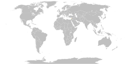 Map indicating locations of Lebanon and Palestine