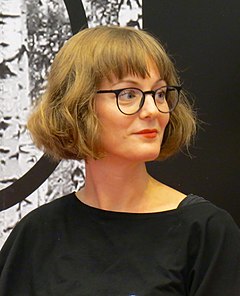Lena Frölander-Ulf fotograferad 2018 på Bokmässan i Göteborg.