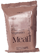 Military MRE, bean and rice burrito in retort pouch