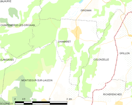 Mapa obce Chamaret