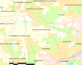 Mapa obce Jouars-Pontchartrain