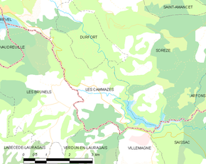 Poziția localității Les Cammazes