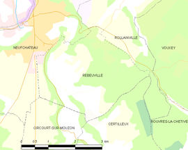 Mapa obce Rebeuville