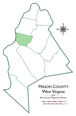 Location of Lewis District in Mason County