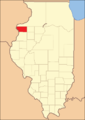 Mercer County in 1827, reduced to its present borders