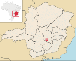 Localização de Ibirité em Minas Gerais