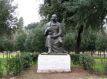 A more conventional statue of Gogol at the Villa Borghese gardens, Rome Monumento di Nikolay Gogol (Villa Borghese, Roma, Italia).jpg