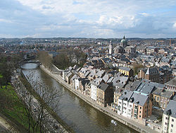 The Sambre in Namur ceety centre