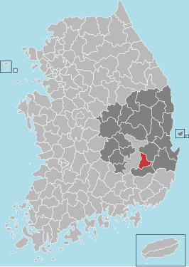 Kaart van Gyeongsan-si