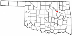 Location of Sapulpa, Oklahoma