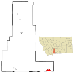 Location of Cooke City-Silver Gate, Montana