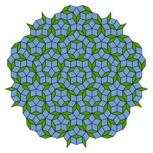 English: A Penrose tiling (P3) using thick and...
