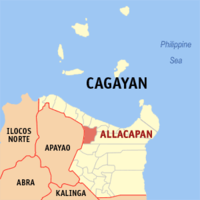 Peta menunjukkan lokasi Allacapan, Cagayan