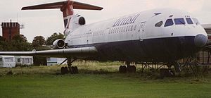 A preserved Hawker Siddeley Trident at the Cra...