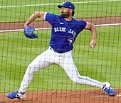 Ray pitching for the Toronto Blue Jays in 2021 Robbie Ray (51324350436) (cropped).jpg