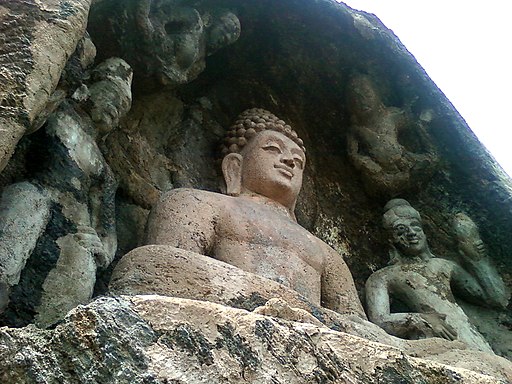 Rock-cut Lord --Buddha-- Statue at Bojjanakonda almost Anakapalle of Visakhapatnam dist in AP.jpg