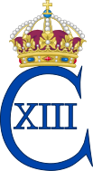 Kraljevi monogram kralja Karla XIII. Švedskega